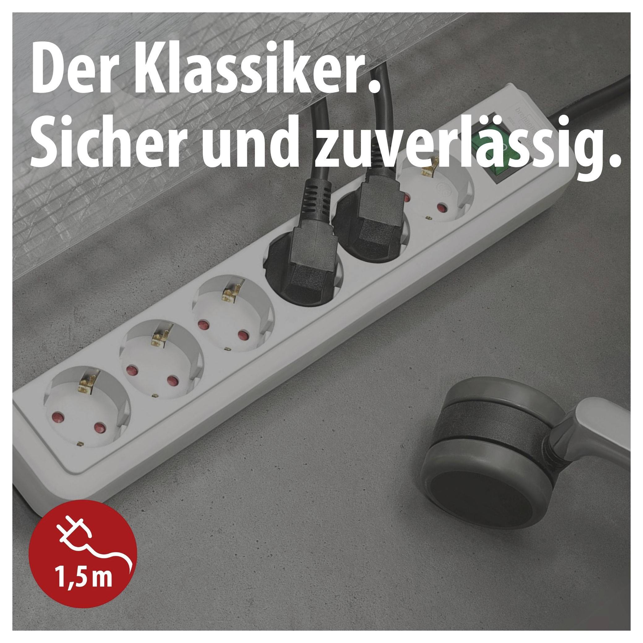 Brennenstuhl 1159520015 Multipresa con interruttore 6 scomparti Bianco Schuko 1 pz.-1
