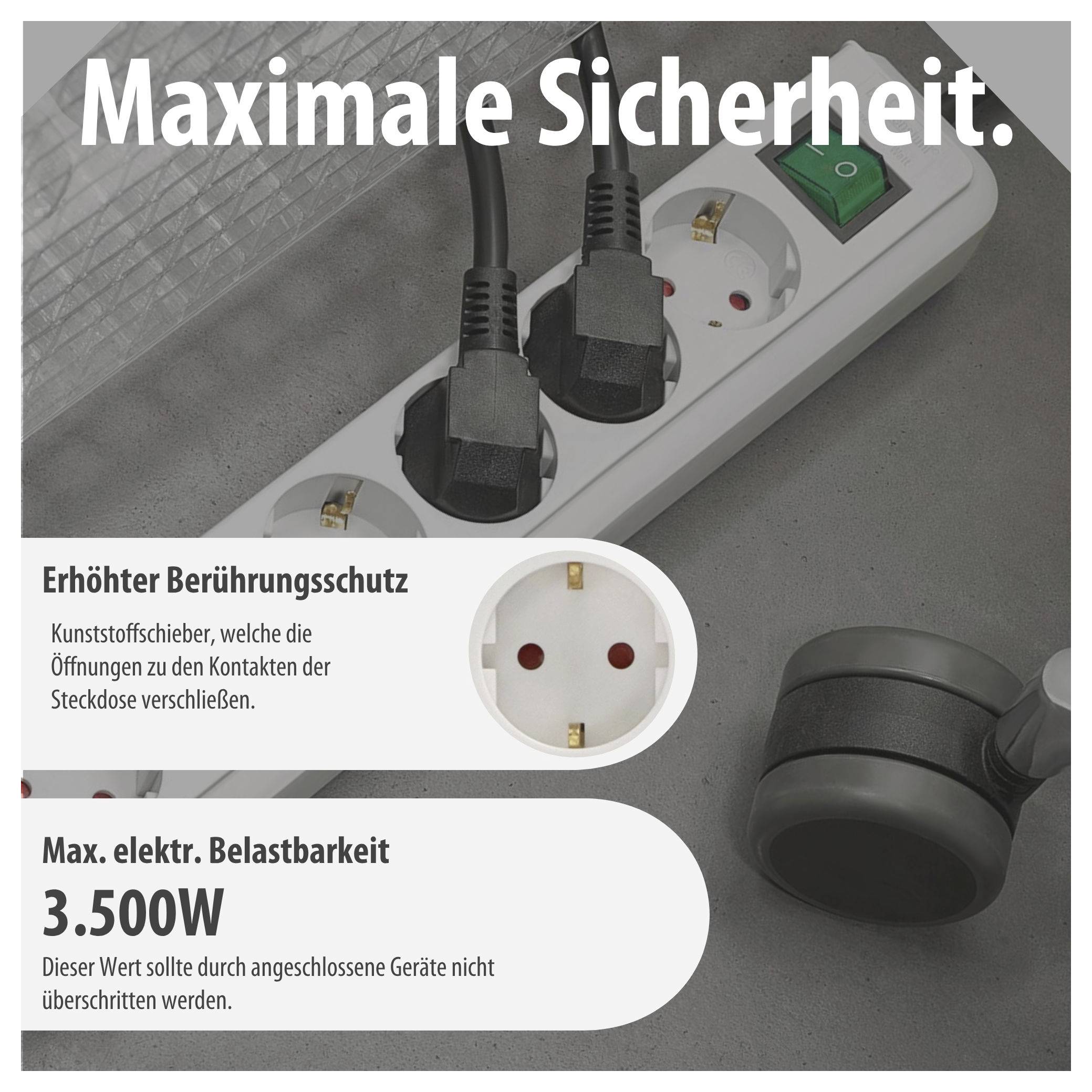Brennenstuhl 1159520015 Multipresa con interruttore 6 scomparti Bianco Schuko 1 pz.-4