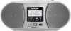 TechniSat DIGITRADIO 1990 Radio CD DAB+, FM AUX, Bluetooth, CD, USB Funzione di carica della batteria , Funzione allarme Argento