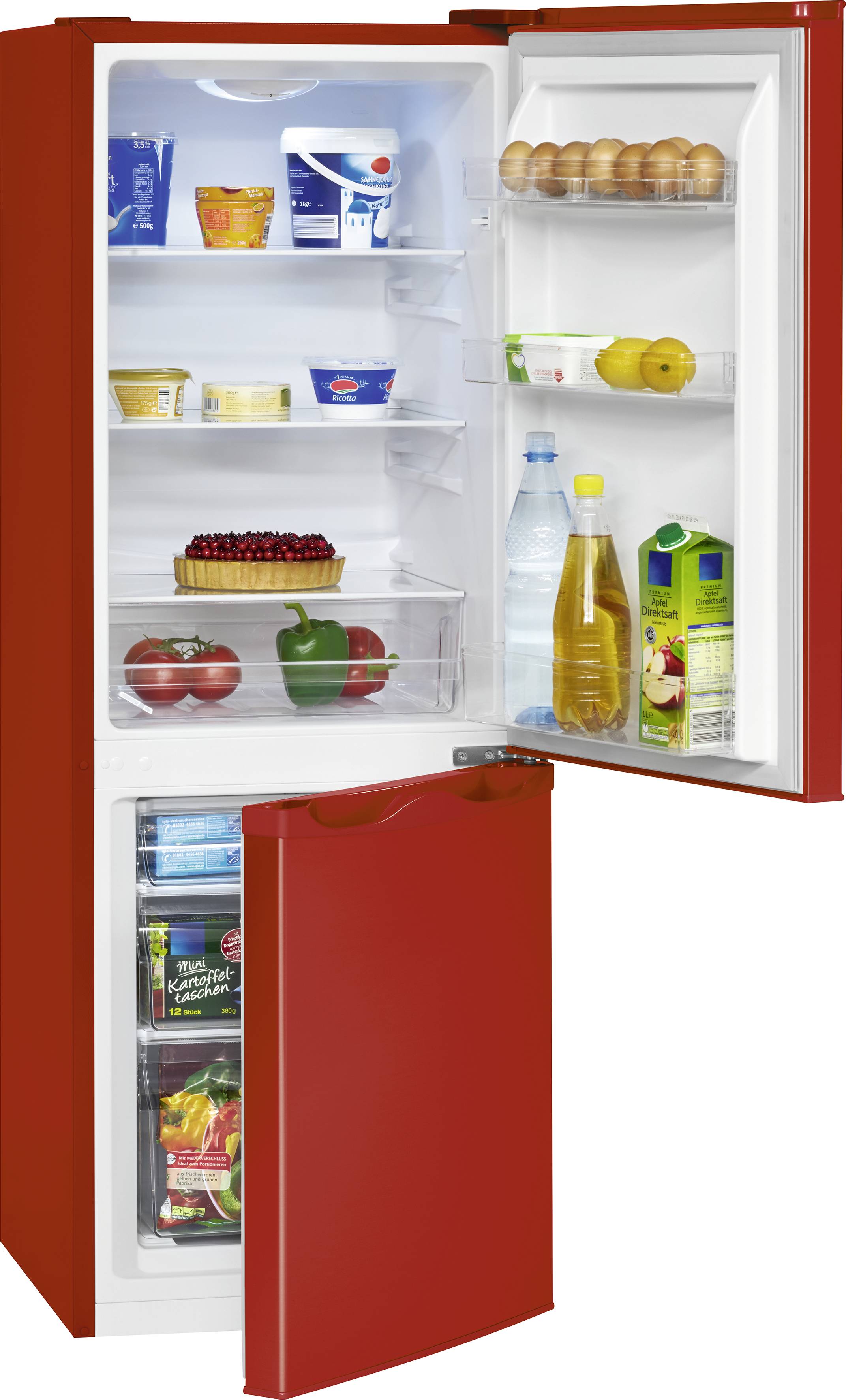 Bomann KG 320.2 Combinazione frigo-congelatore ERP: E (A - G) 175 l Rosso-3