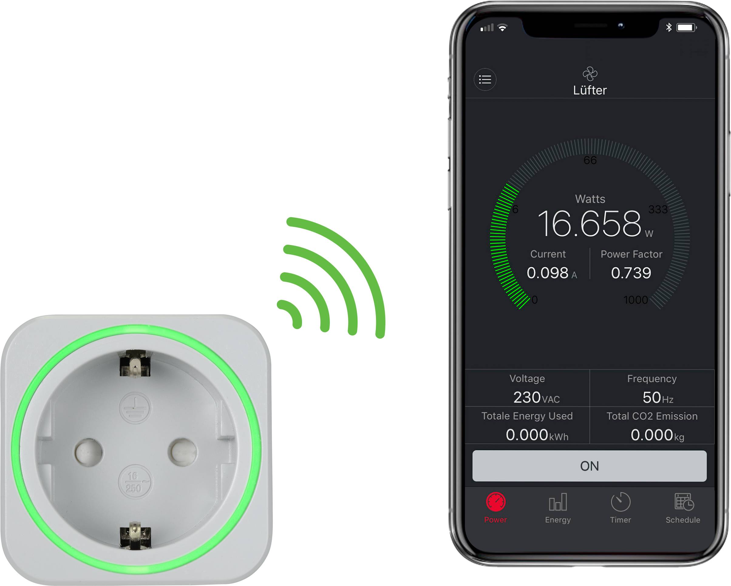 VOLTCRAFT SEM6000 SE Misuratore costi energetici Interfaccia Bluetooth®, Esportazione dati, Funzione datalogger, TRMS, T-4