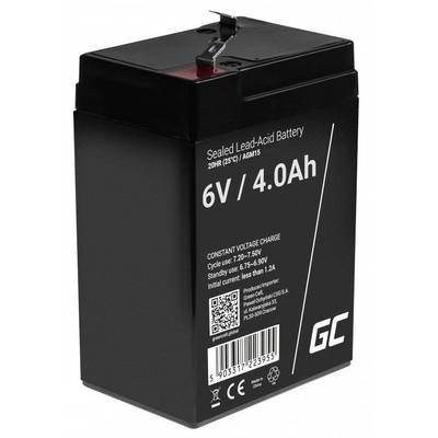 Green Cell AGM Battery Lead Acid VRLA - 6V - 4Ah AGM15 Batteria al piombo 6 V 4 Ah Piombo-AGM (L x A x P) 70 x 107 x 47 -0