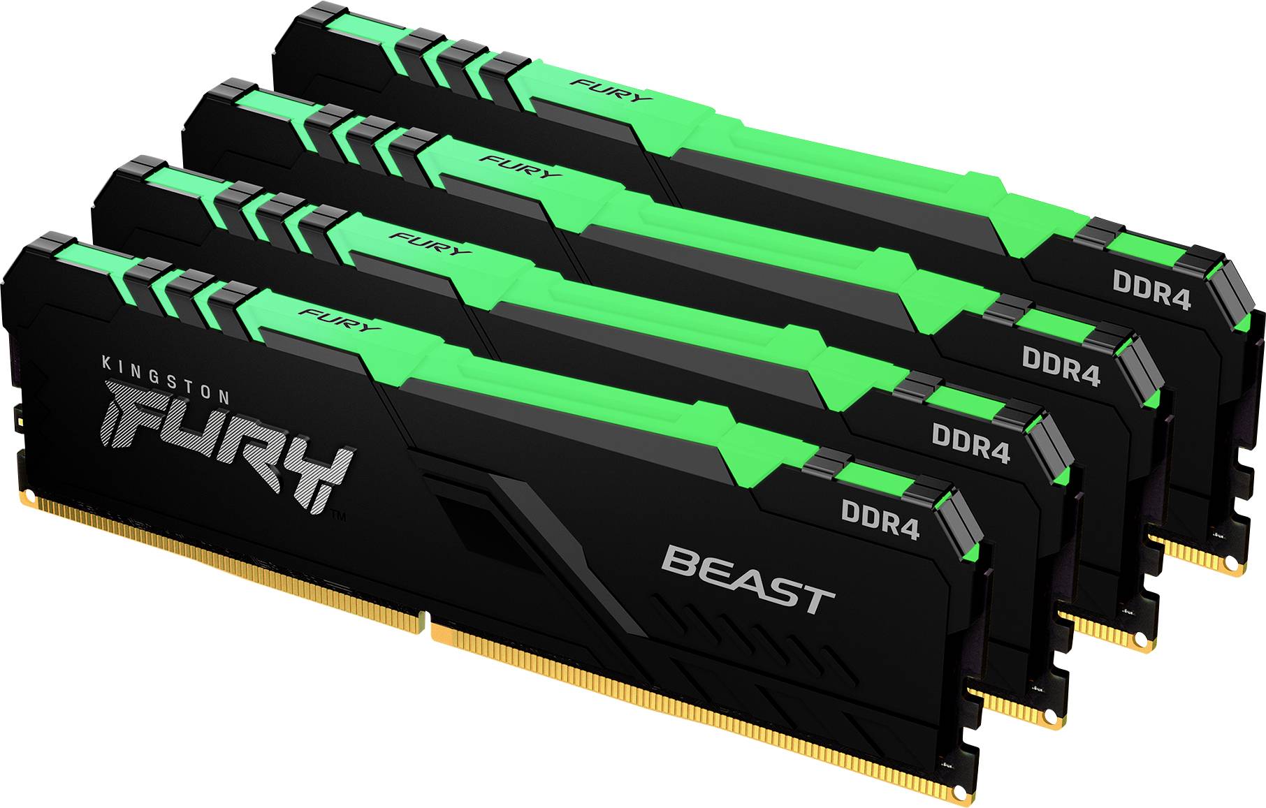 64gb ddr4-2666mhz cl16 dimm (kit of 4) 1gx8 fury beast rgb