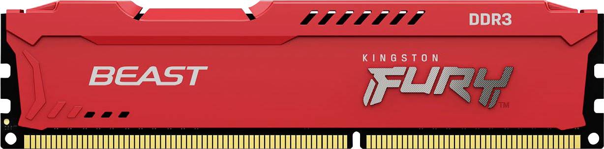 Kingston FURY Beast Kit memoria PC DDR3 16 GB 2 x 8 GB Non-ECC 1600 MHz 240pin DIMM CL10 KF318C10BRK2/16