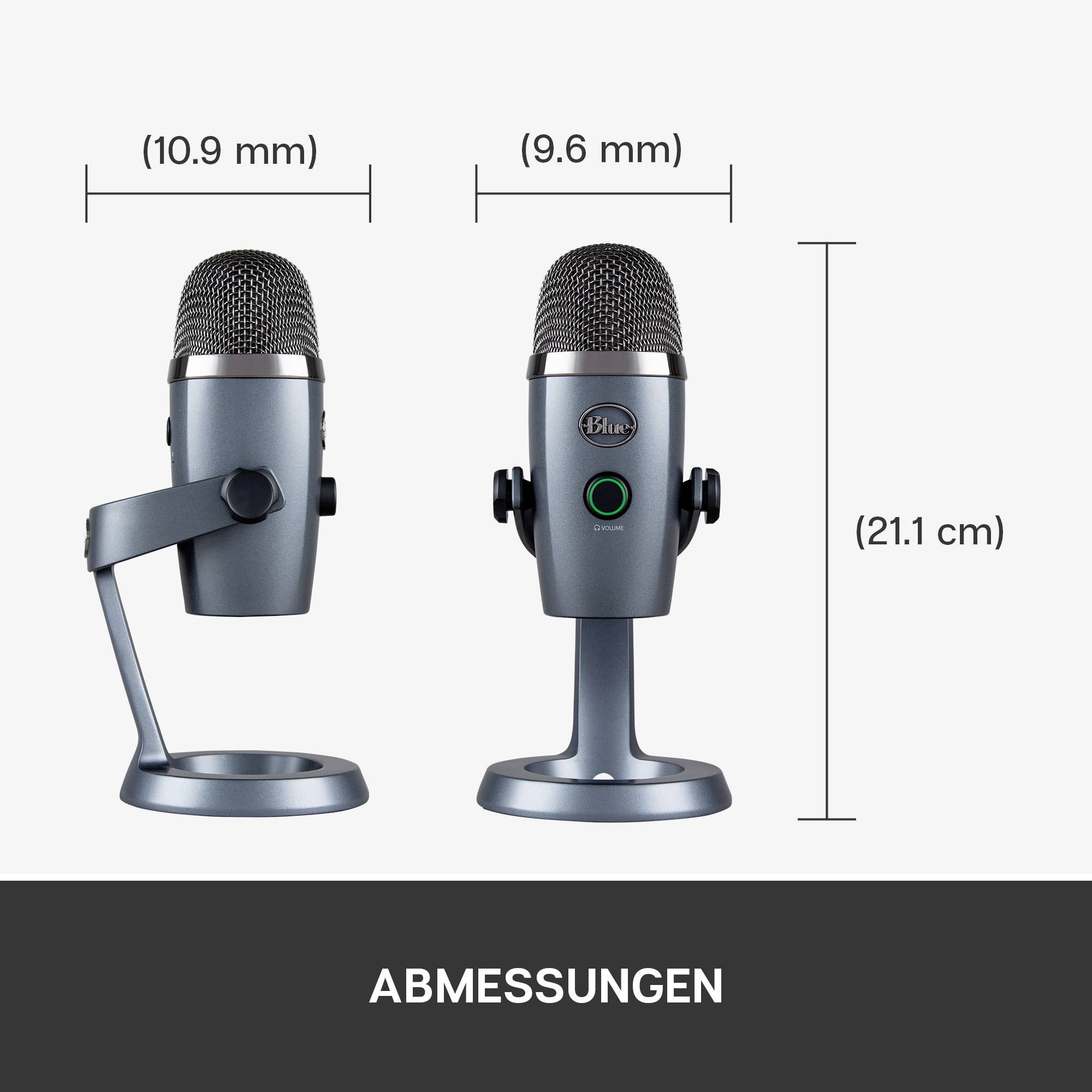 Blue Microphones Yeti Nano Microfono per PC Grigio Cablato, USB-18