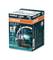 Una lampada auto Osram HIR2 12V 55W, Cool Blue Intense, raffigurata sulla confezione. Promette un look LED con temperatura colore fino a 5000K.