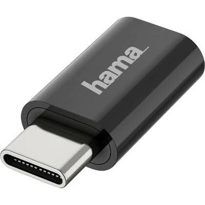 Adattatore Hama nero USB-C, compatto e rettangolare, utilizzato per convertire una porta USB-C in un'altra interfaccia.