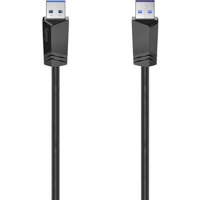 Cavo USB nero con due connettori USB 3.0, idoneo per il trasferimento veloce di dati tra dispositivi.