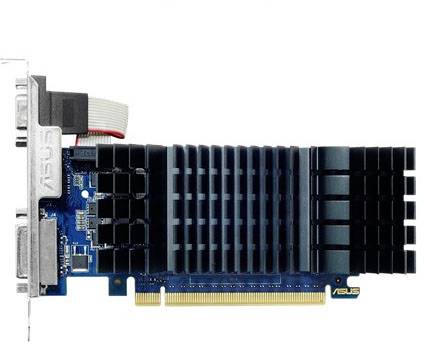 Scheda grafica ASUS con dissipatore di calore e connettore PCIe, vista laterale. Adatta per aggiornamenti di componenti hardware per computer.