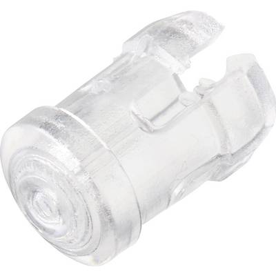 Un tassello cilindrico trasparente in plastica con estremità scanalata e nervature interne per un ancoraggio saldo.