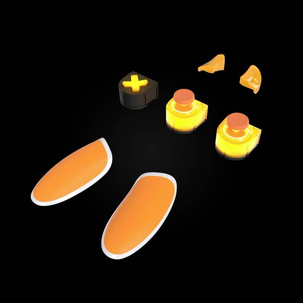 Thrustmaster eSwap X LED Orange Crystal Pack Kit accessori PC, Xbox One, Xbox One S, Xbox Serie X Arancione