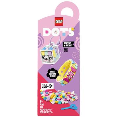 LEGO® DOTS 41944 Cinturino da polso e portachiavi Candy Kitty