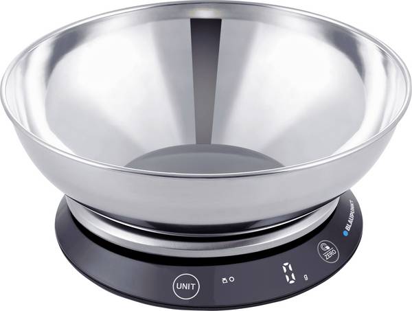 Blaupunkt FKS602 Bilancia da cucina  digitale, con contenitore di misurazione Portata max.=5 kg Argento 211 x 211 x 61