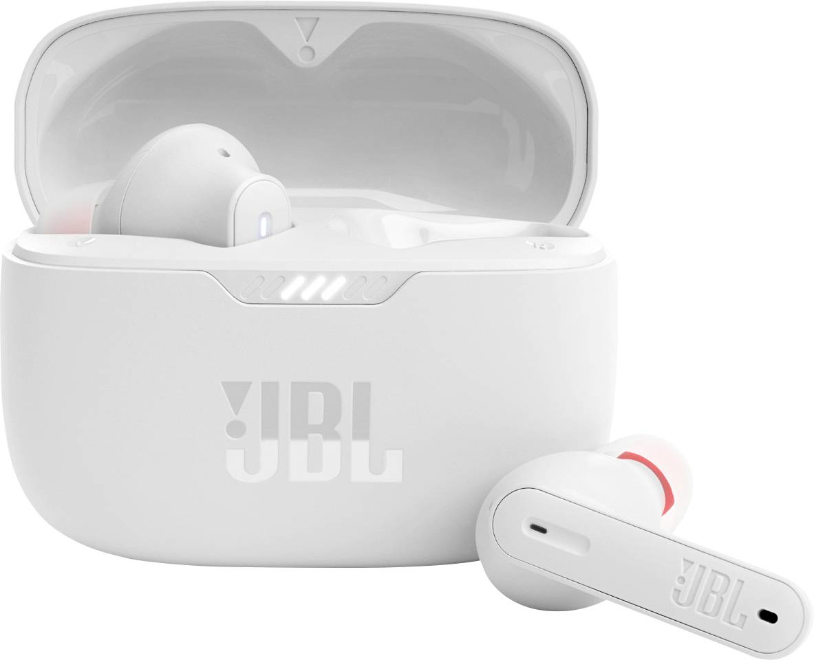 JBL TUNE 230NC TWS Cuffie auricolari Bluetooth Bianco Eliminazione del rumore Resistente al sudore, resistente all'acqua, Indicatore di carica della batteria, Muto