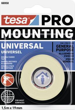 tesa Mounting PRO Universal 66958-00000-00 Nastro per fissaggio  Bianco (L x L) 1.5 m x 9 mm 1 pz.