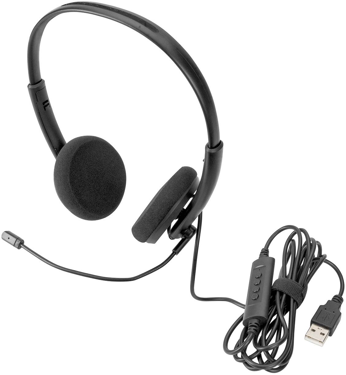 Acquista Digitus DA-12203 Computer Cuffie On Ear via cavo Stereo Nero  Riduzione del rumore del microfono, Eliminazione del rumore