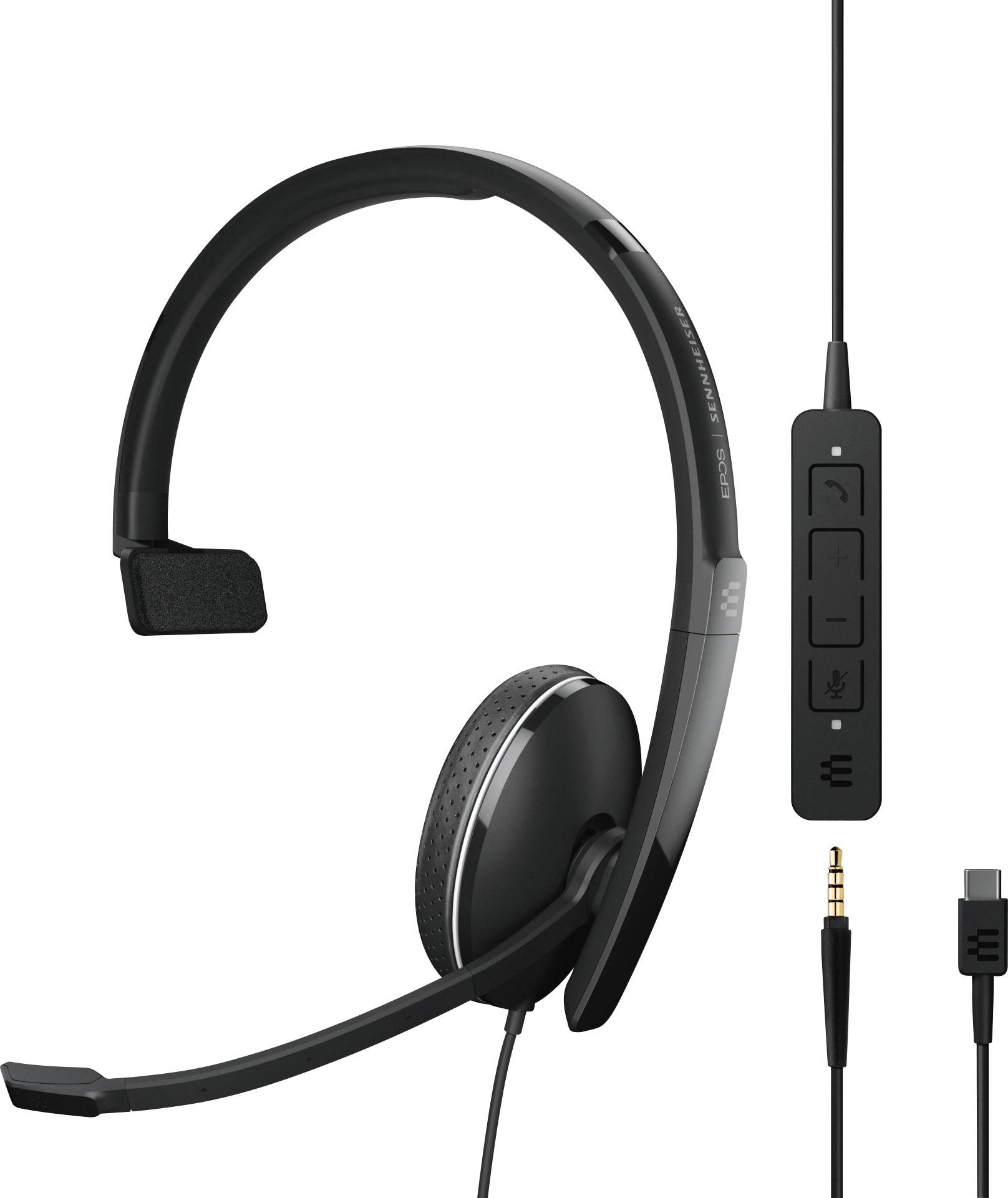 EPOS 100009512 Cuffie On Ear via cavo Mono Nero Eliminazione del rumore regolazione del volume, Muto Telefono