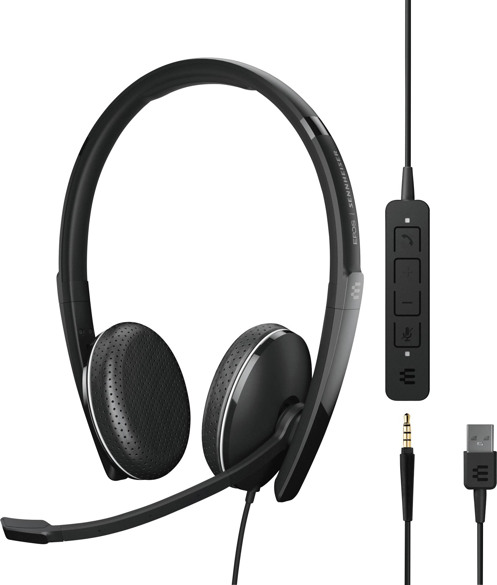 EPOS ADAPT 165 USB-A II Cuffie On Ear via cavo Stereo Nero Eliminazione del rumore regolazione del volume, Muto Telefono