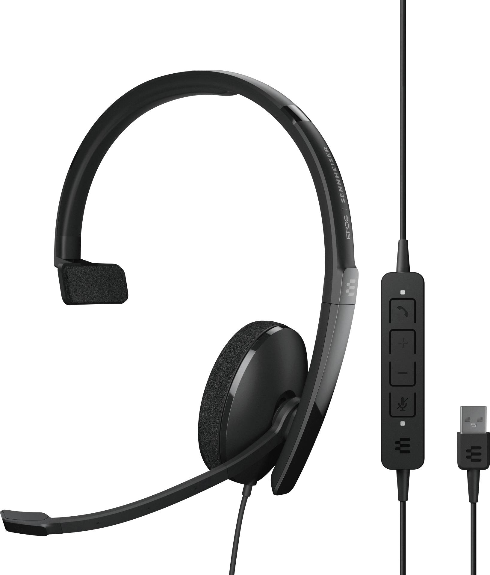 EPOS 1000913 Telefono Cuffie On Ear via cavo Mono Nero Eliminazione del rumore regolazione del volume, Muto