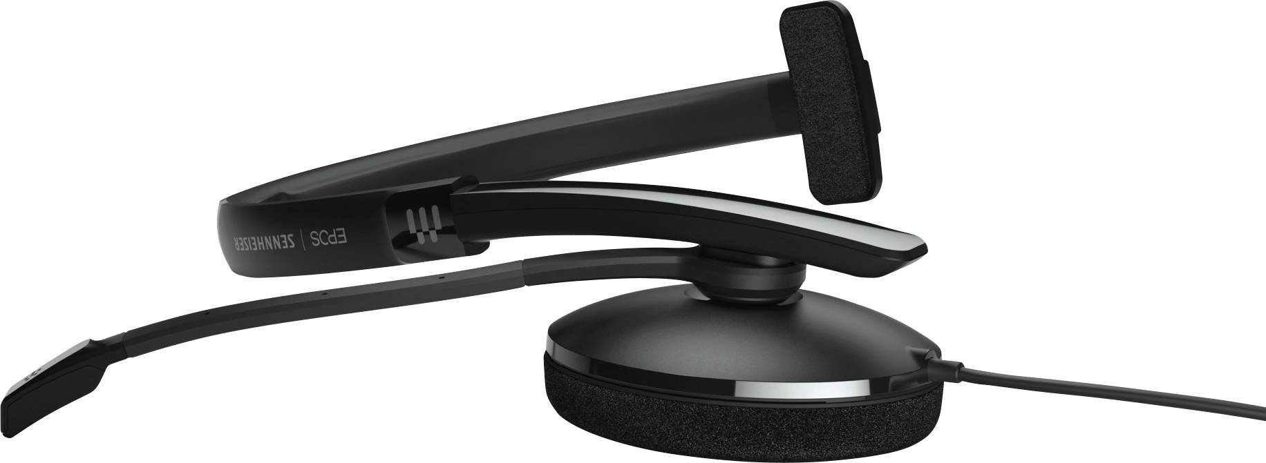 Un auricolare nero wireless con microfono, posizionato di lato. Ideale per la comunicazione vocale e il gaming.