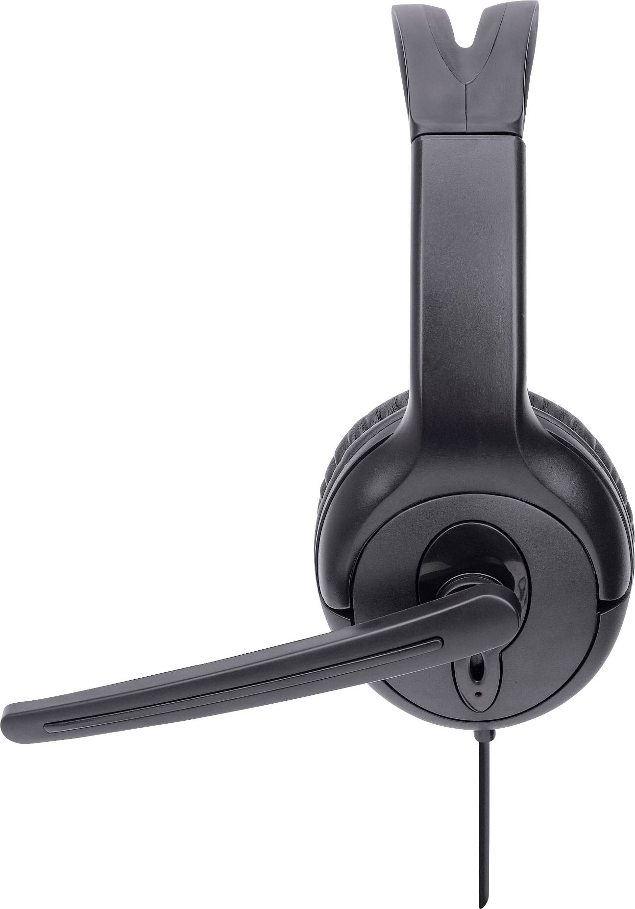 Manhattan Mono USB-Headset Over-Ear kabelgebunden USB-A-Stecker Lautstärkeregelung schwarz Cuffie Over Ear via cavo Mono-2