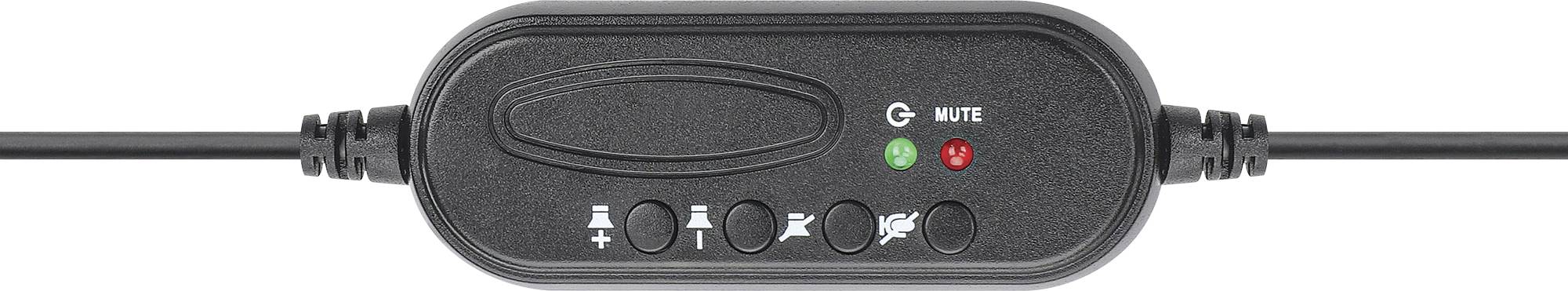 Manhattan Mono USB-Headset Over-Ear kabelgebunden USB-A-Stecker Lautstärkeregelung schwarz Cuffie Over Ear via cavo Mono-4