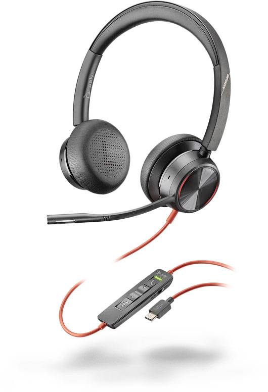 Plantronics BLACKWIRE 8225 Cuffie On Ear via cavo Stereo Nero Riduzione del rumore del microfono, Eliminazione del rumor-0