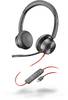 Plantronics BLACKWIRE 8225 Cuffie On Ear via cavo Stereo Nero Riduzione del rumore del microfono, Eliminazione del rumore regolazione del volume, Muto Telefono