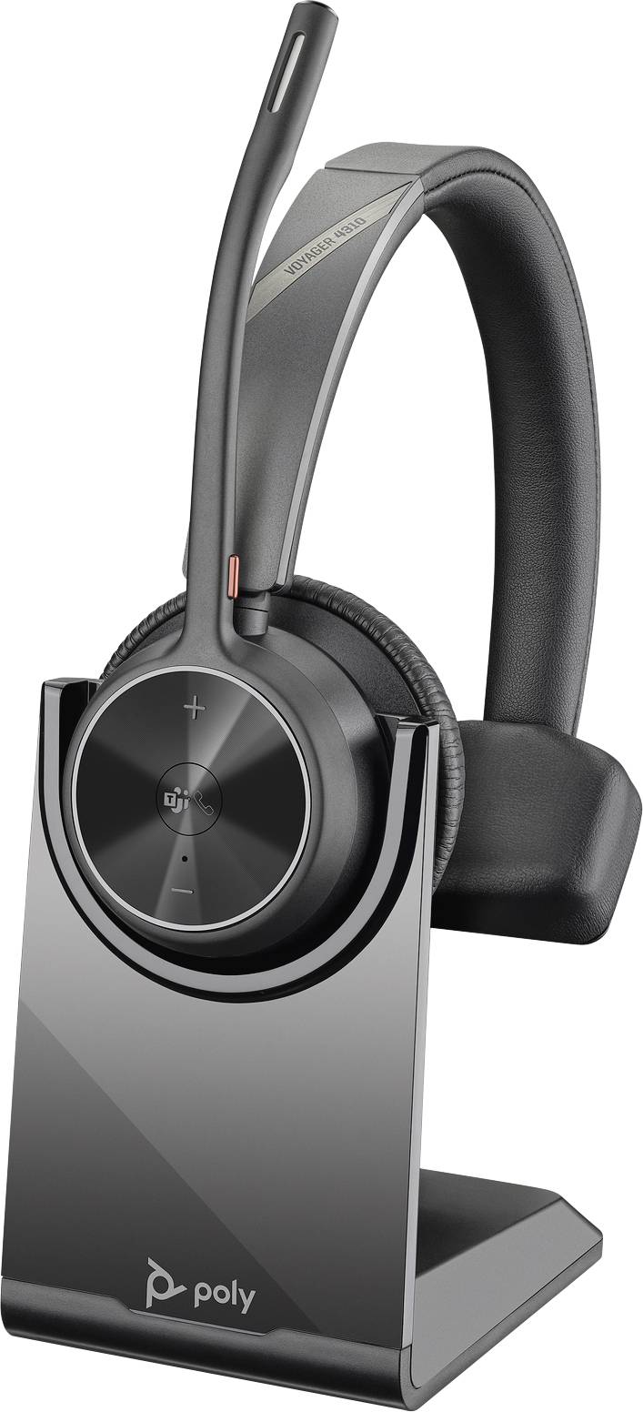 POLY BT Headset Voyager 4310 UC Mono USB-A Teams mit Stand-0