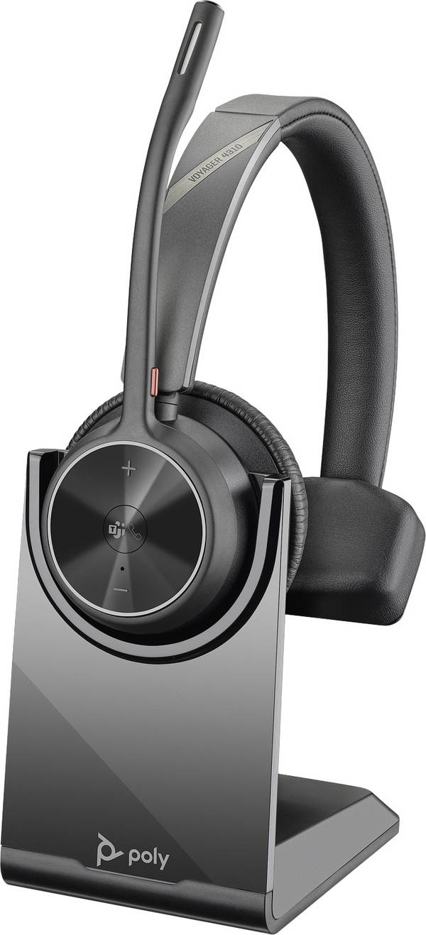 POLY BT Headset Voyager 4310 UC Mono USB-A Teams mit Stand