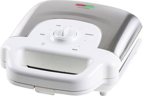 DOMO DO9222W XL Tasty Macchina per cialde Spia luminosa, pieghevole, Rivestimento antiaderente Bianco