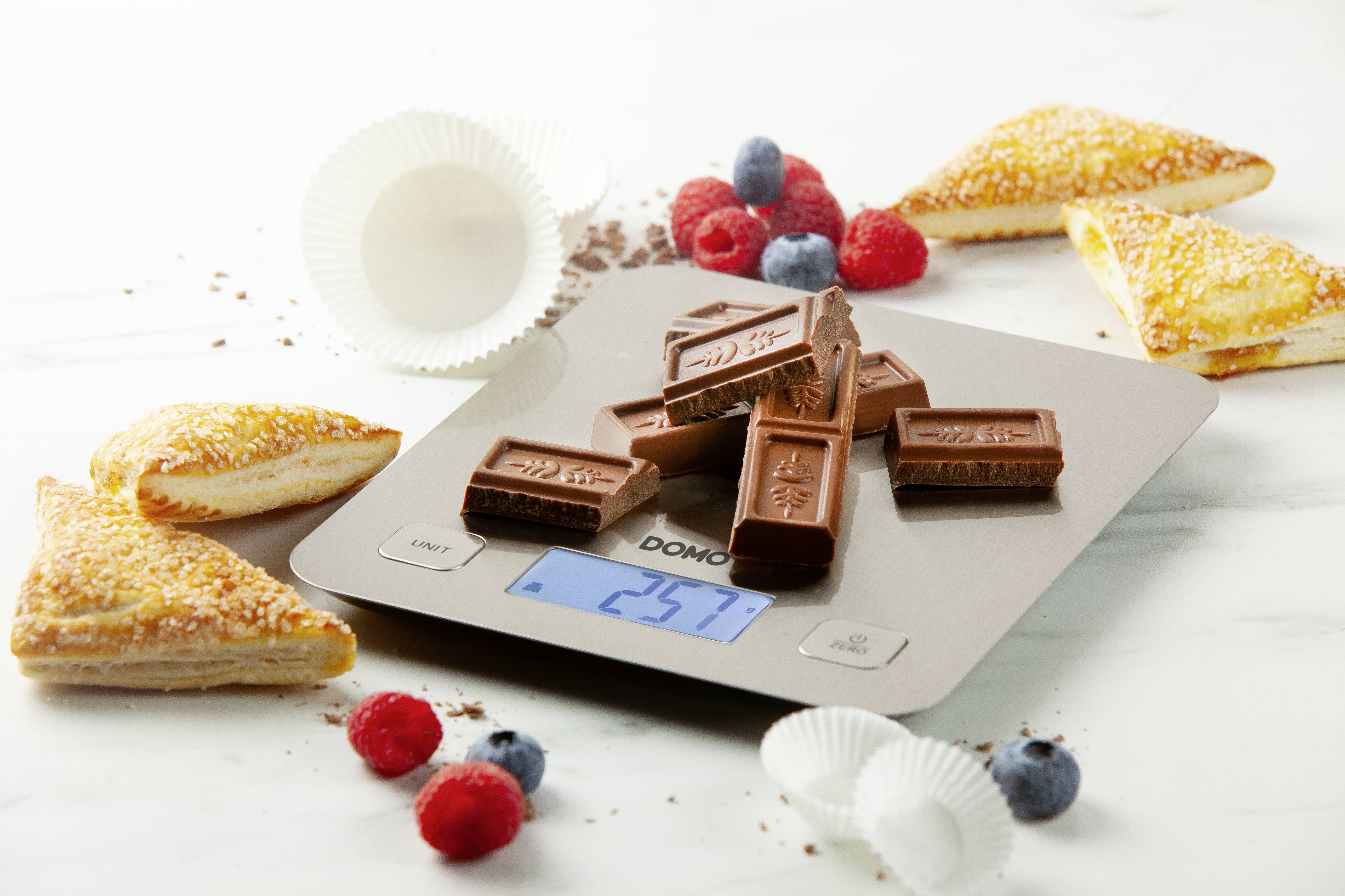 DOMO DO9239W Bilancia da cucina digitale digitale Portata max.=5 kg Bianco 217 x 187 x 16.5-11