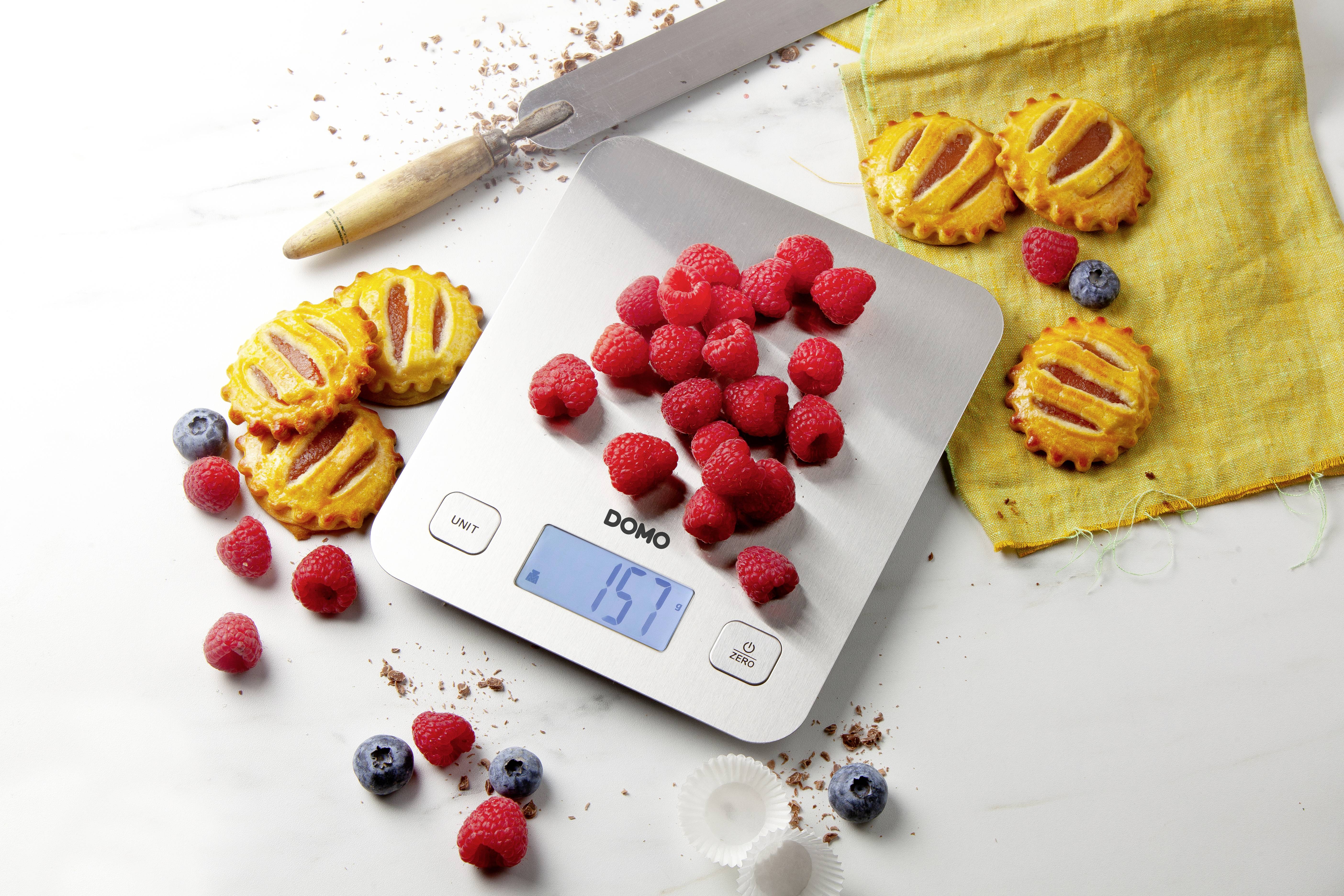 DOMO DO9239W Bilancia da cucina digitale digitale Portata max.=5 kg Bianco 217 x 187 x 16.5-13
