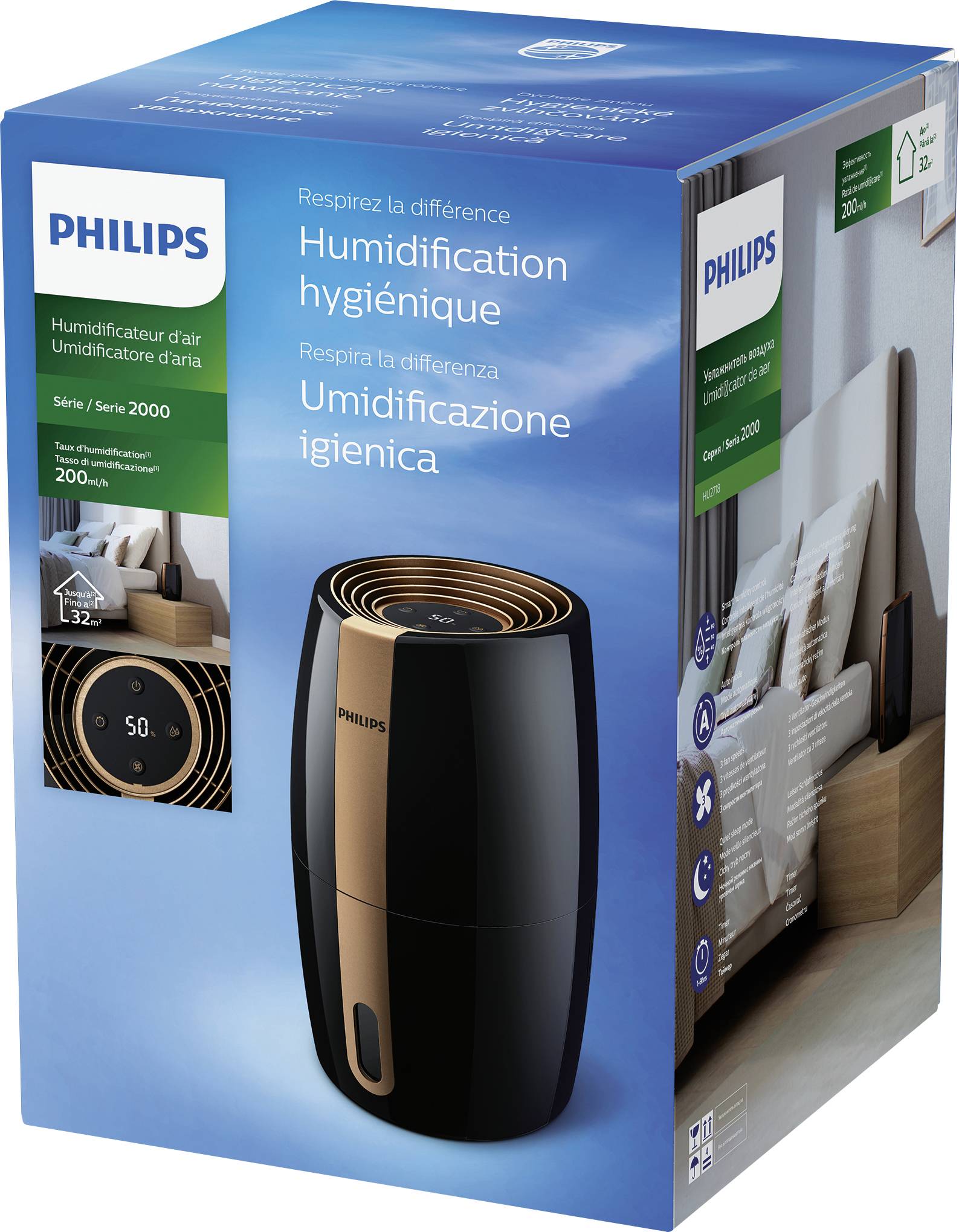 Philips HU2718/10 Umidificatore 1 pz. Rame-1