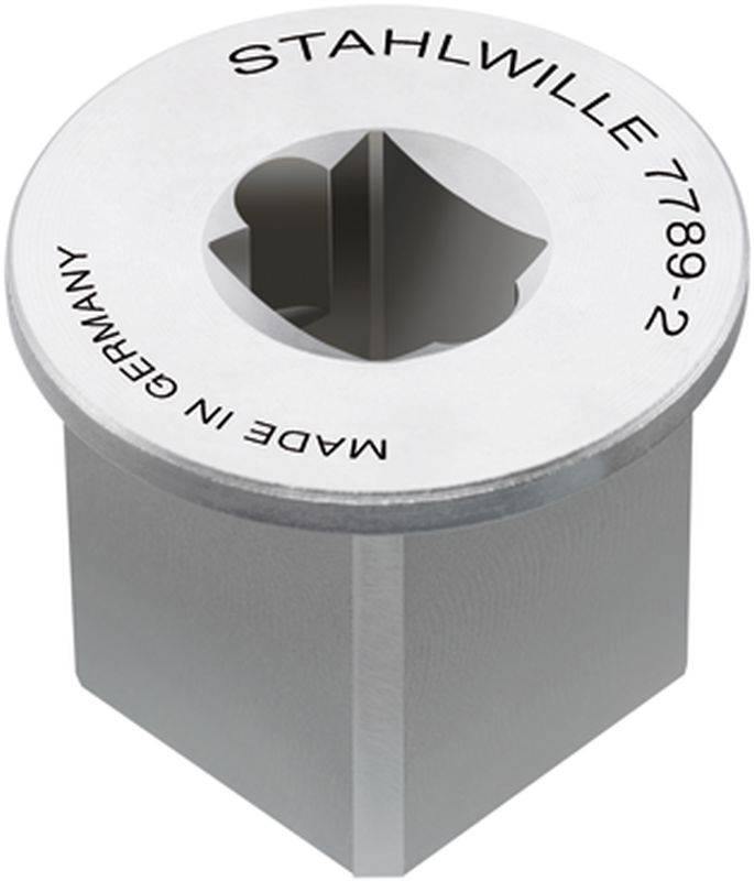 'Stahlwille 7789-2 Made in Germany': Un accessorio per utensili esagonale in argento.