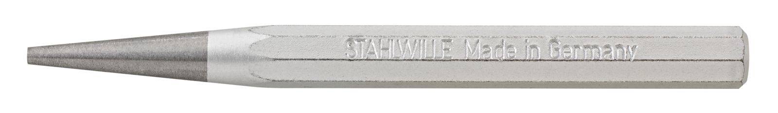 Un portamine color argento con la scritta 'Sterling Made in Germany', design esagonale, punta affusolata.