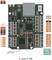Schema di un microcontrollore con pin identificati per funzione, ad esempio 'VIN', 'GND', 'RESET'. Cristallo da 16 MHz aggiuntivo mostrato.