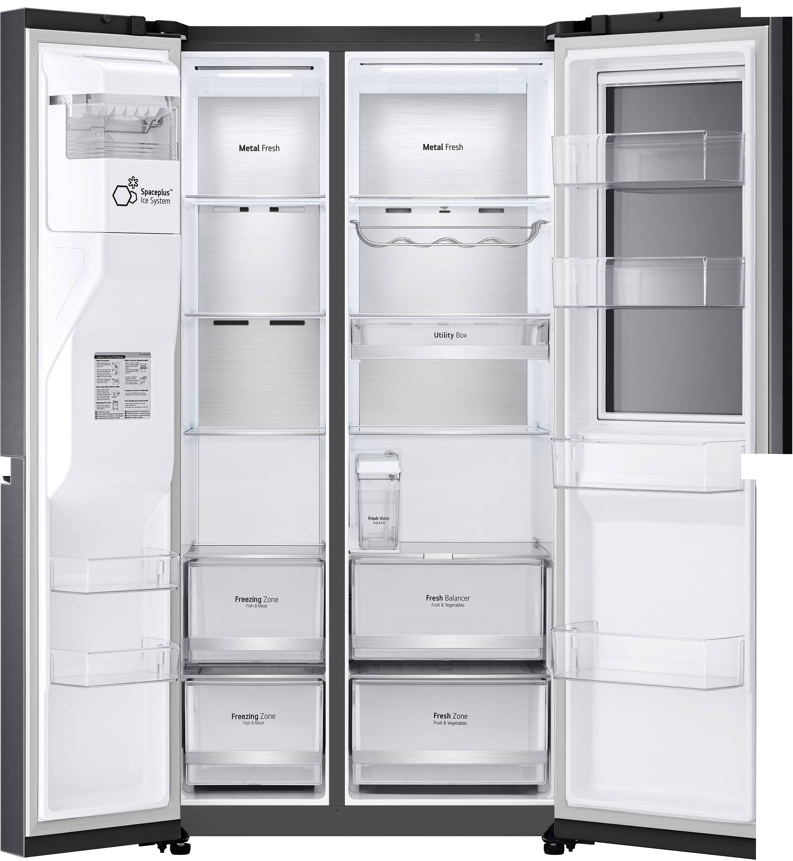LG InstaView GSXV91MCAE Side by Side Door in DoorTM 635lt Classe energetica E-2