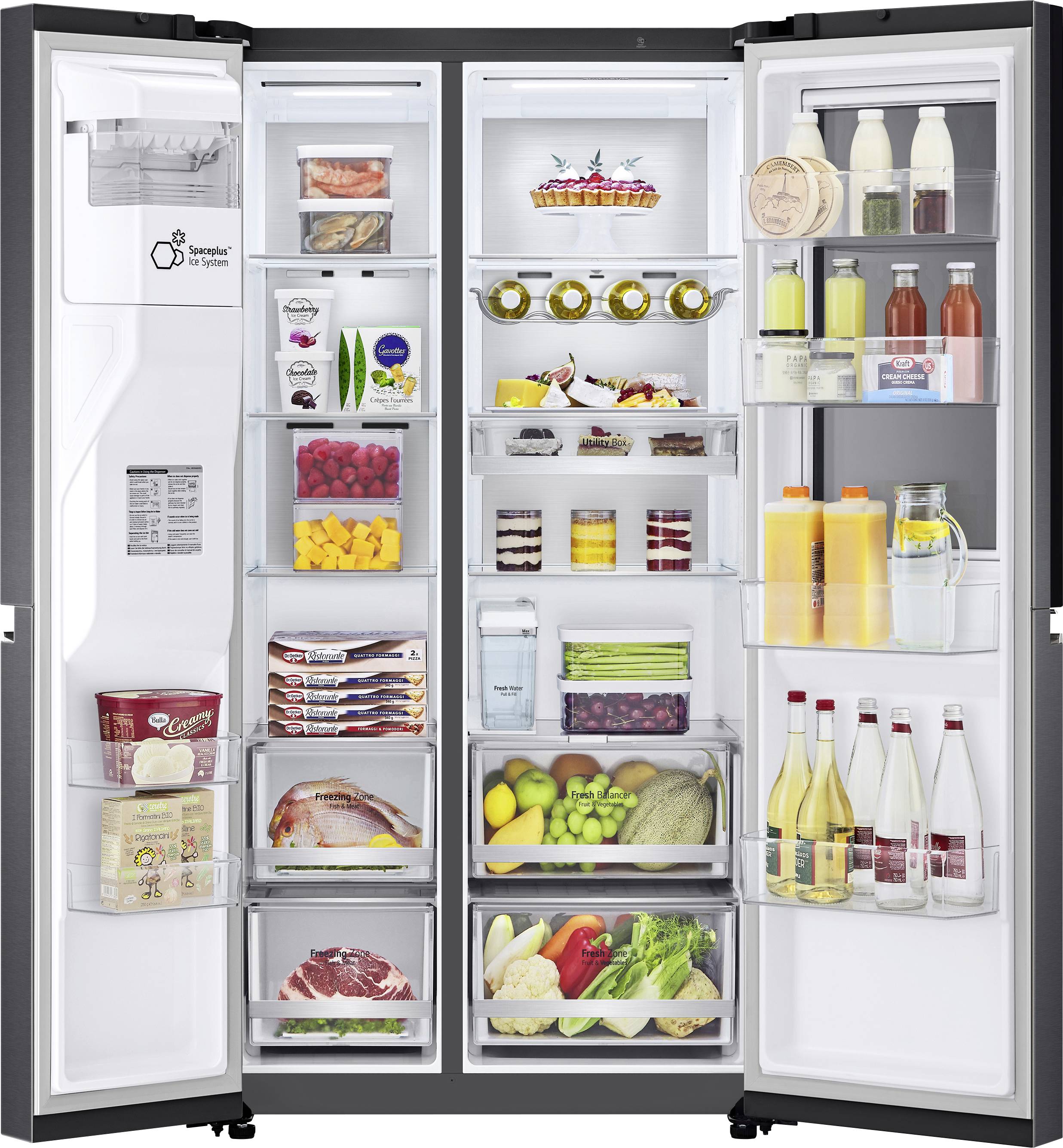 LG InstaView GSXV91MCAE Side by Side Door in DoorTM 635lt Classe energetica E-14