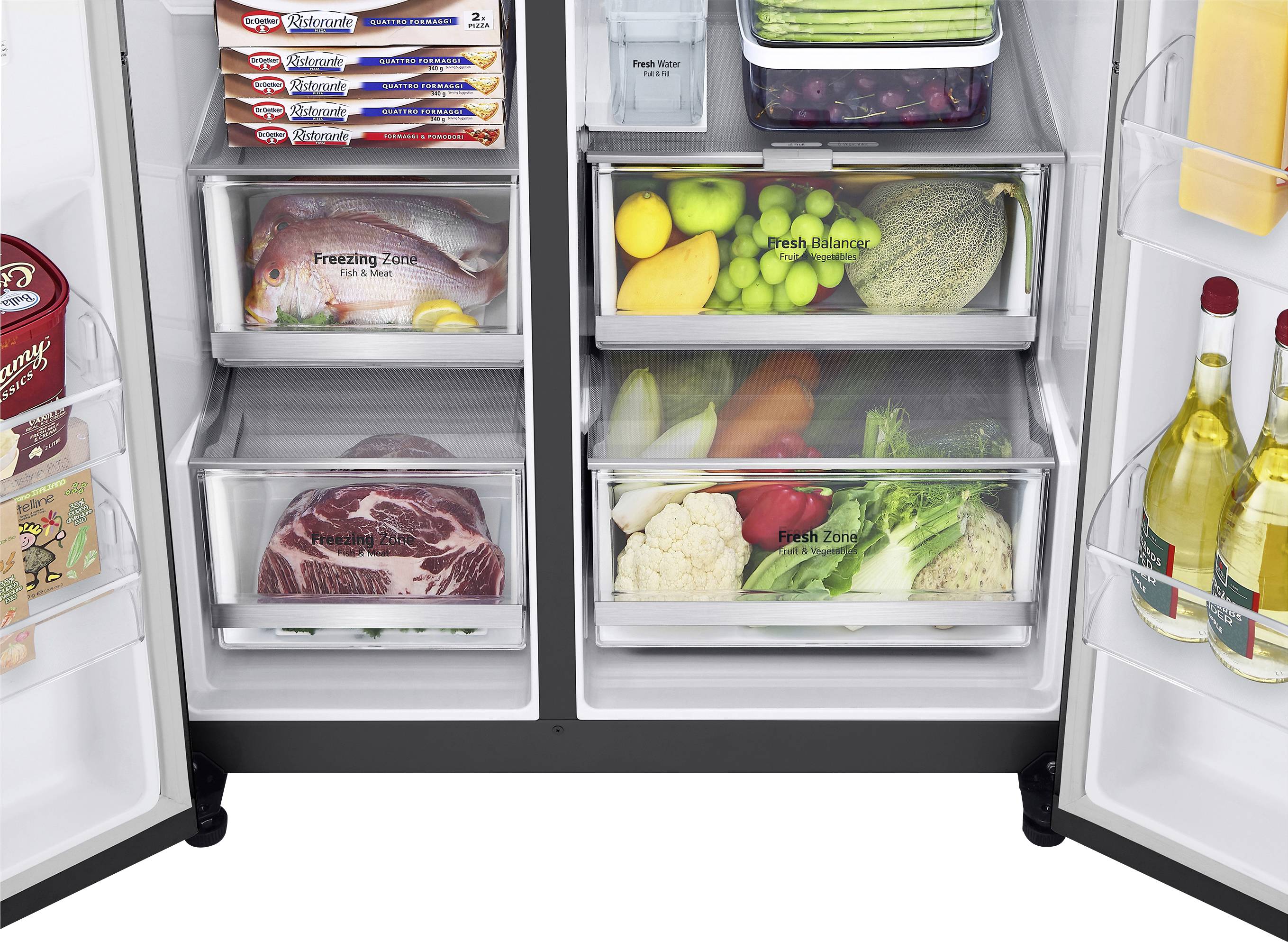 LG InstaView GSXV91MCAE Side by Side Door in DoorTM 635lt Classe energetica E-15
