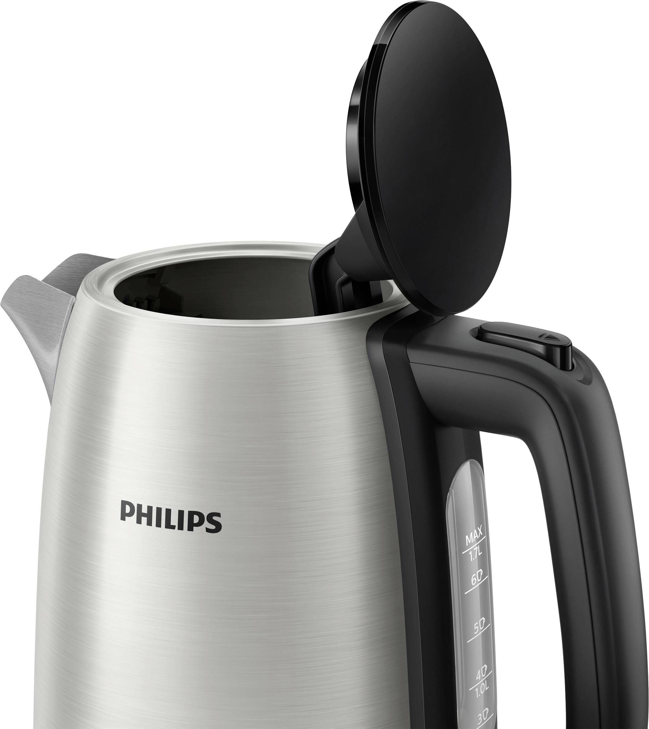 Philips Home HD9350/90 Daily Bollitore acciaio inox, Nero Capacità effettiva: 1.7 l-1