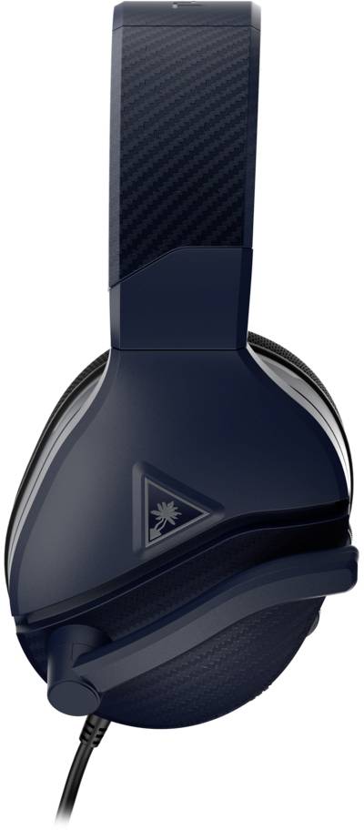 Cuffie over-ear cablate blu con padiglioni imbottiti, adatte per giochi e musica.