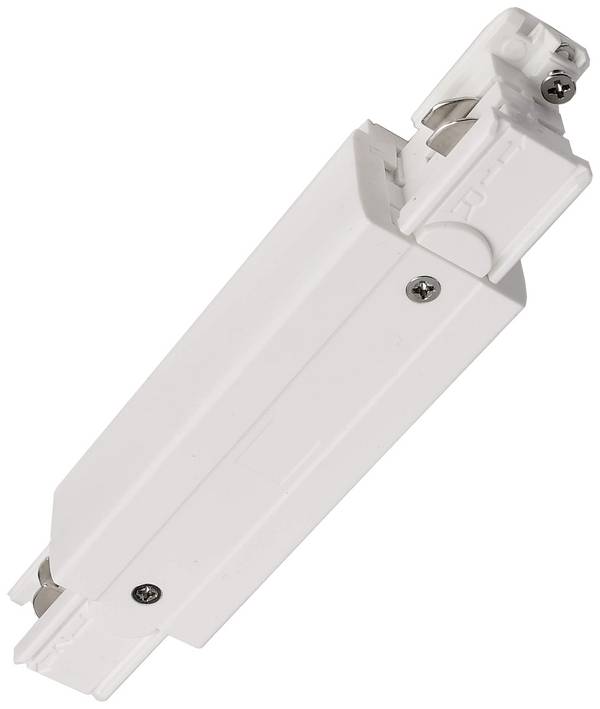 Deko Light 710042 D Line elektrischer Längsverbinder, Einspeisemöglichkeit links-rechts Componente per sistema su binario ad alta tensione  Binario conduttore  trifase Bianco