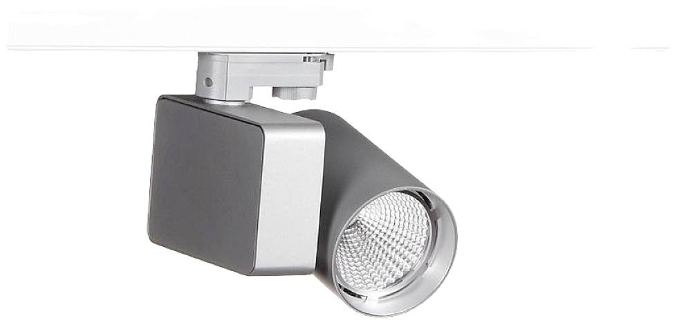 Una plafoniera da soffitto argentata con design moderno.