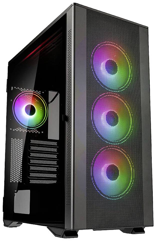 Kolink STRONGHOLD PRISM Midi-Tower PC Case da gioco, Contenitore Nero-0
