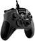 Controller da gaming nero con molti tasti, connessione via cavo superiore e design ergonomico per un'esperienza di gioco confortevole.