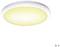 Plafoniera rotonda a LED con luce bianca calda da installare a soffitto.