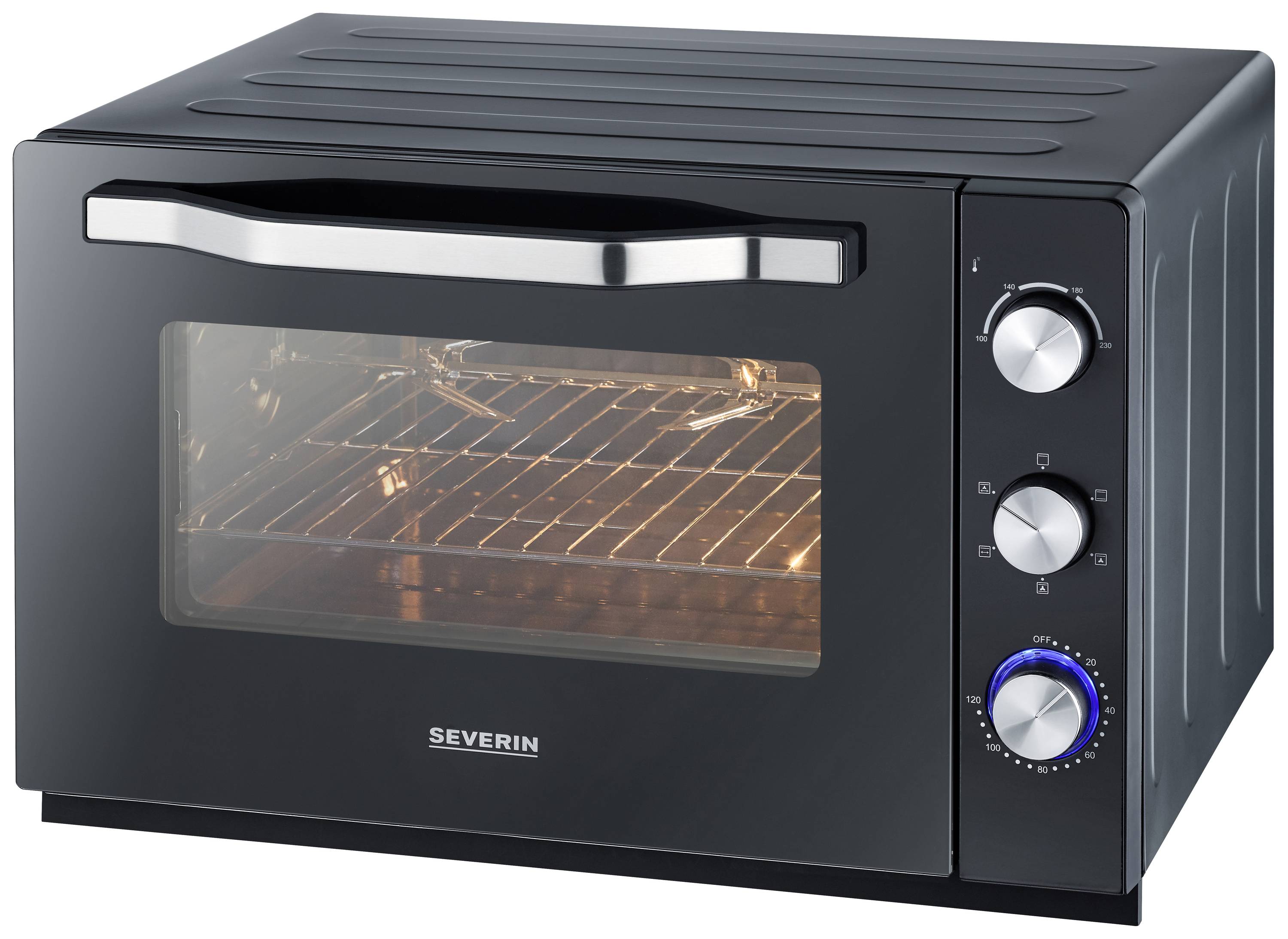 Severin 2073 Piccolo forno Funzione timer, Funzione grill, con pietra per pizza 60 l