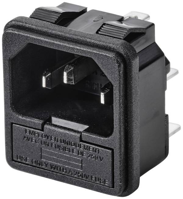 <br> TRU COMPONENTS<br> TC-10088372<br> Connettore IEC<br> C14<br> Spina verticale<br> Tot poli: 3<br> 10 A<br> Nero<br> 1 pz.<br> <br>