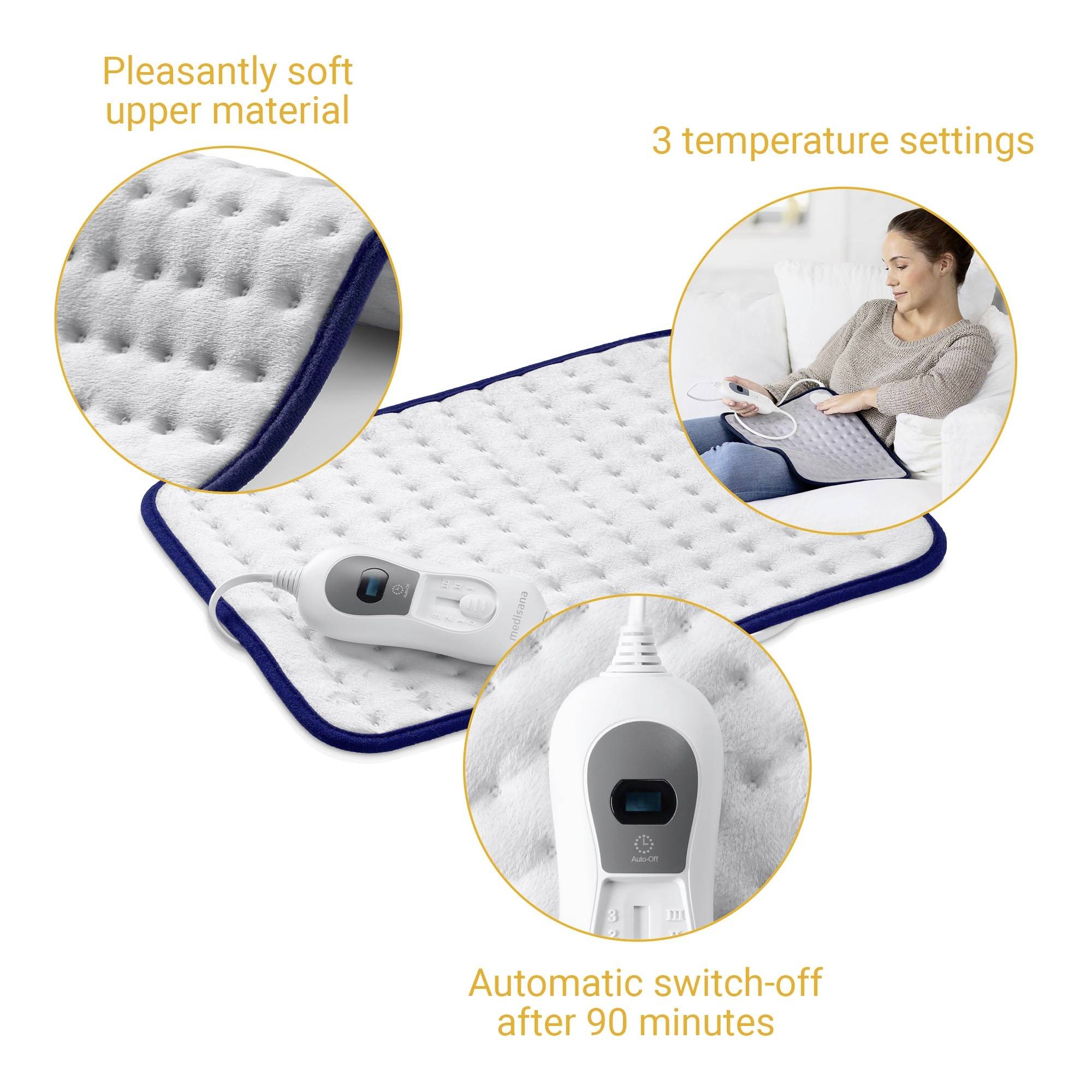 Medisana Heizdecke/Heizkissen Cuscino elettrico riscaldante 100 W Grigio chiaro, Blu-18